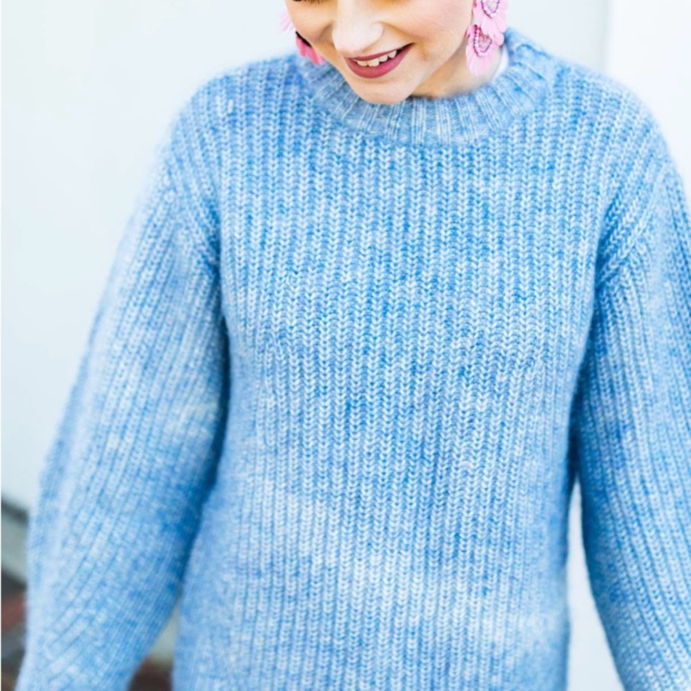 LIKE NEW HATCH MATERNITY LIGHT BLUE SWEATER - Cotton and Alpaca